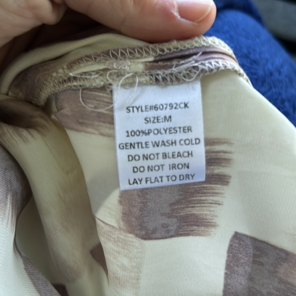 Grade & Gather Checkered Satin Dress Wisteria Size M - Picture 9 of 10